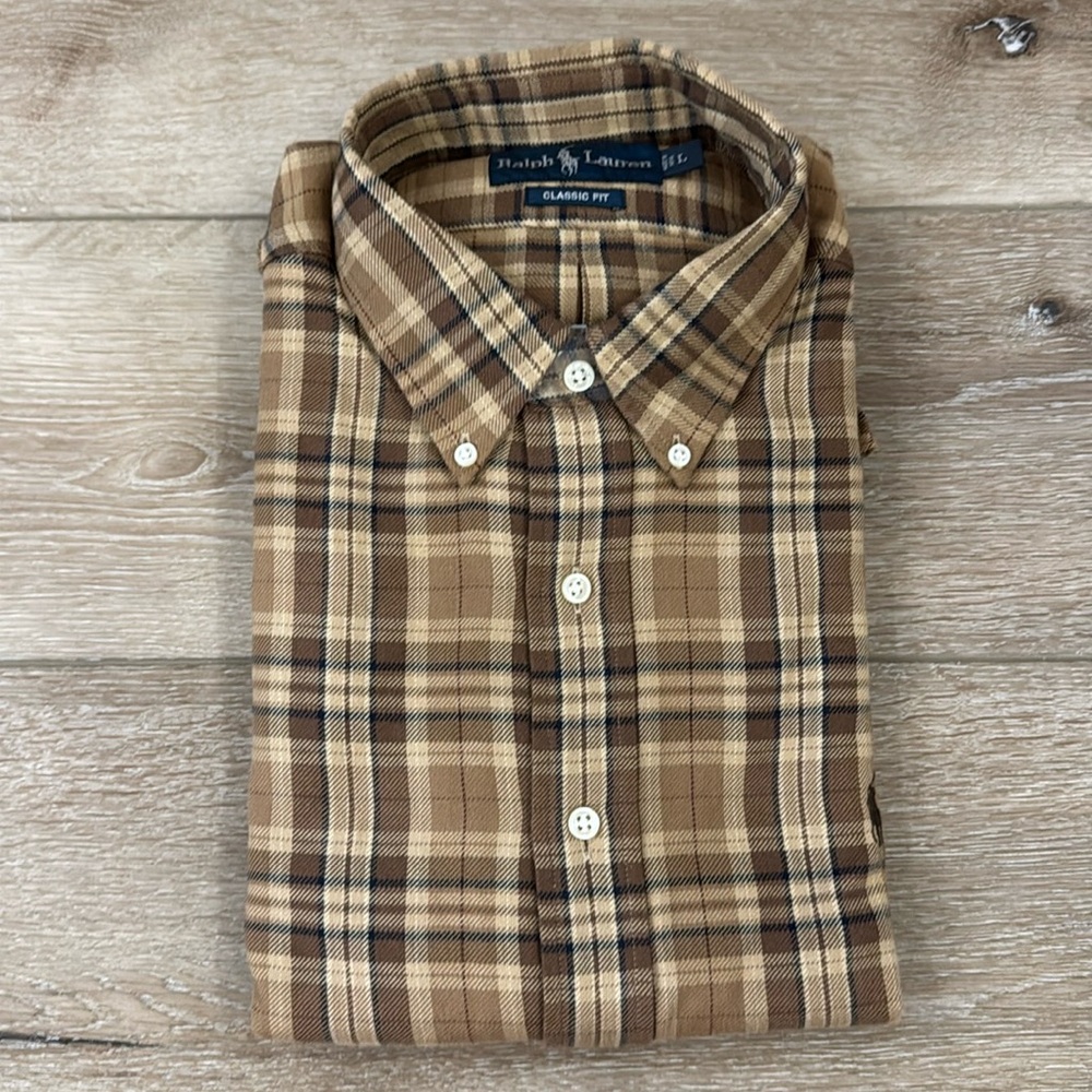 NWT Men's Ralph Lauren Plaid Button Down Shirt